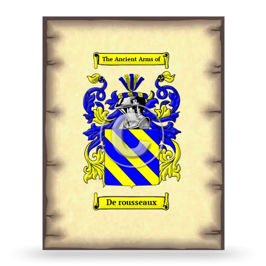 De rousseaux Coat of Arms Print